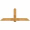 Ekena Millwork Eugene Rough Sawn Timber Gable Bracket, Western Red Cedar, 72"W x 30"H x 6"D x 6"F, 10/12 Pitch GBW072X30X0606EUG00RWR - alternate 1